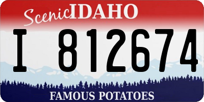 ID license plate I812674