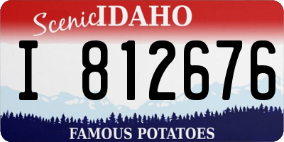 ID license plate I812676