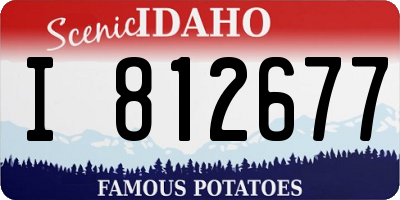 ID license plate I812677