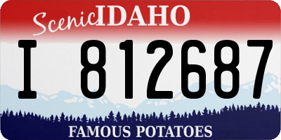 ID license plate I812687