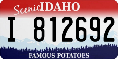 ID license plate I812692
