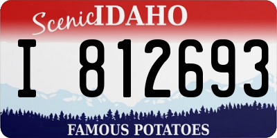 ID license plate I812693