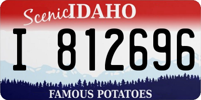ID license plate I812696