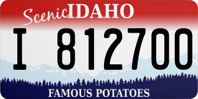 ID license plate I812700