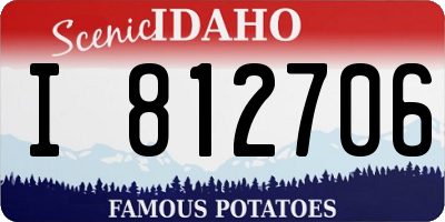 ID license plate I812706