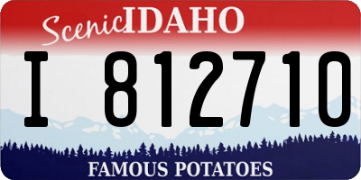 ID license plate I812710