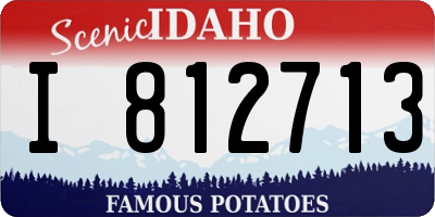 ID license plate I812713