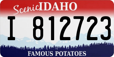 ID license plate I812723
