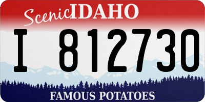 ID license plate I812730