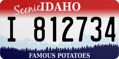 ID license plate I812734