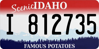 ID license plate I812735