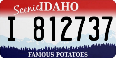 ID license plate I812737