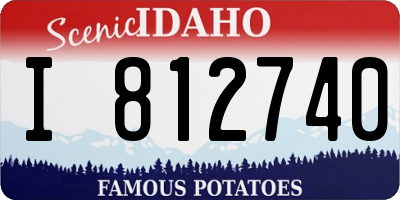 ID license plate I812740