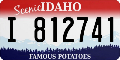 ID license plate I812741