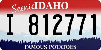 ID license plate I812771