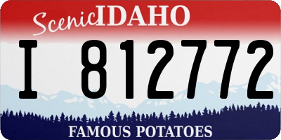 ID license plate I812772