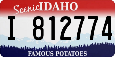ID license plate I812774