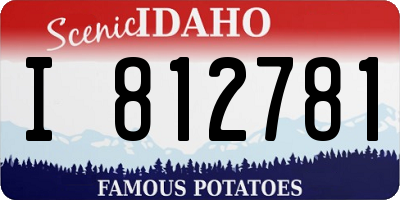 ID license plate I812781