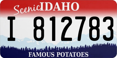 ID license plate I812783