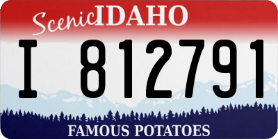 ID license plate I812791