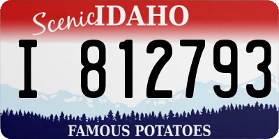 ID license plate I812793