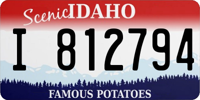 ID license plate I812794