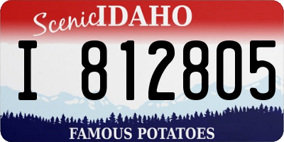 ID license plate I812805