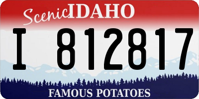 ID license plate I812817