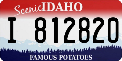 ID license plate I812820