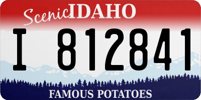 ID license plate I812841