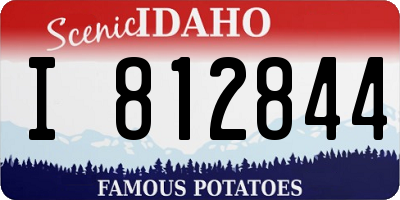 ID license plate I812844