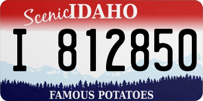 ID license plate I812850