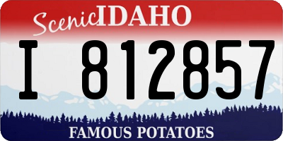 ID license plate I812857