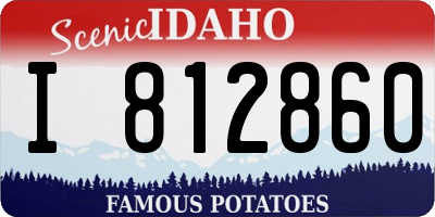 ID license plate I812860