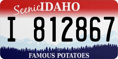 ID license plate I812867