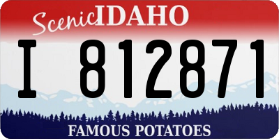 ID license plate I812871