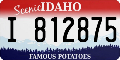 ID license plate I812875