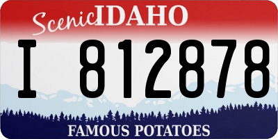 ID license plate I812878