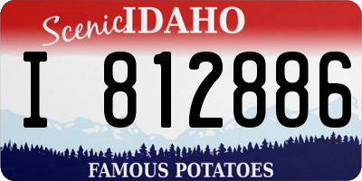 ID license plate I812886