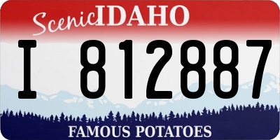 ID license plate I812887