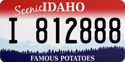 ID license plate I812888