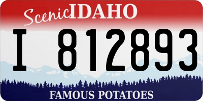 ID license plate I812893