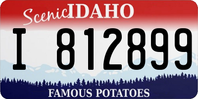 ID license plate I812899