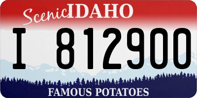 ID license plate I812900