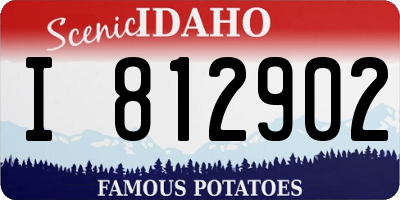 ID license plate I812902