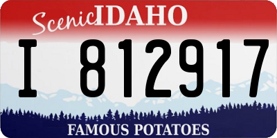 ID license plate I812917