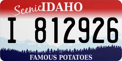 ID license plate I812926