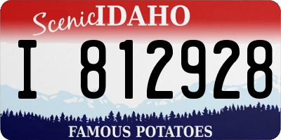 ID license plate I812928