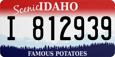 ID license plate I812939