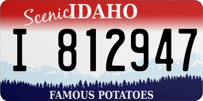 ID license plate I812947